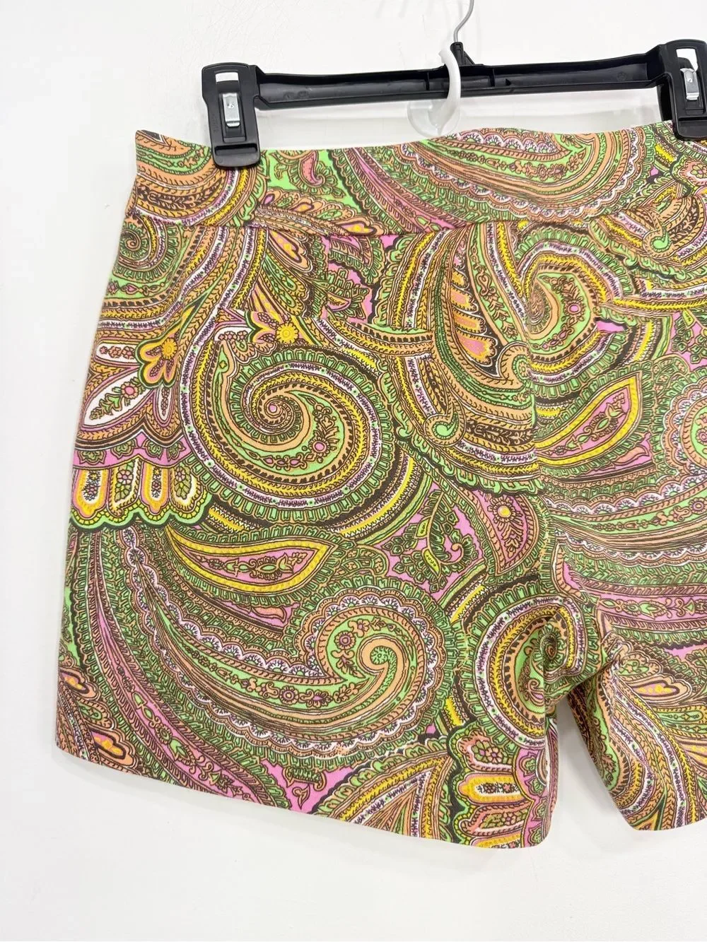 J. Crew Factory Orange Green Paisley Print Preppy Shorts